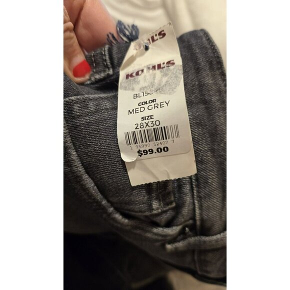 Buffalo David Bitton Grey High Rise Jeans NWT 28x30 Cowgirl Rickabilly MSRP $99 - Picture 6 of 12